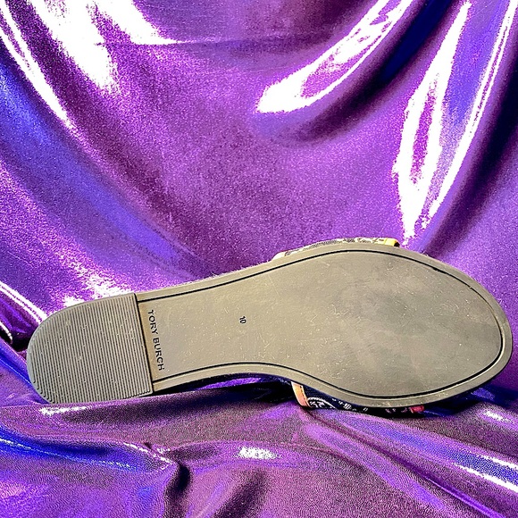 Tory Burch | T Monogram Espadrille Slides (New) - Picture 8 of 8